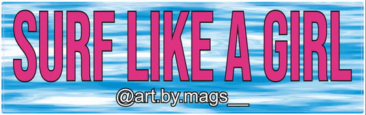 Surf Like A Girl Sticker